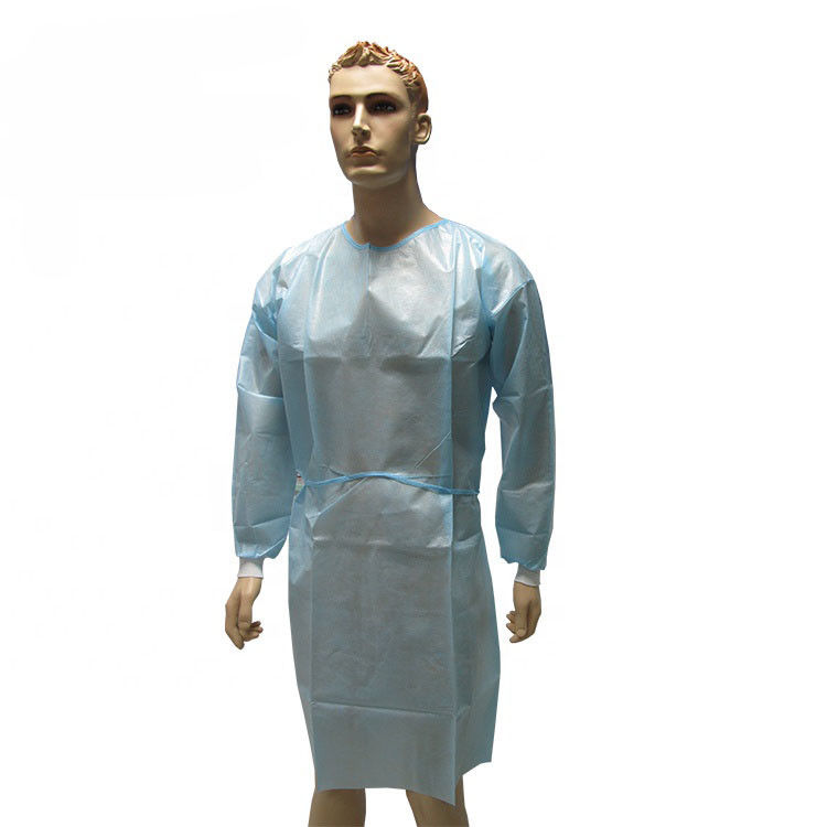 CE Approved SMS PP Fabric 75gsm Disposable Surgical Gown